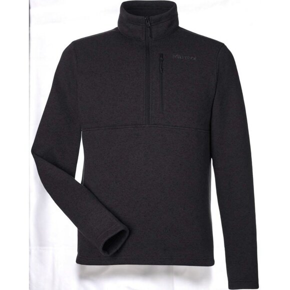 Marmot Mountain Works Dropline Half Zip Fleece Jacket Medium Black New Outdoor - Picture 5 of 7